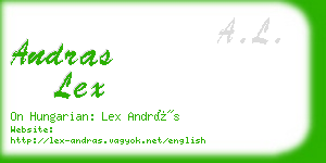 andras lex business card